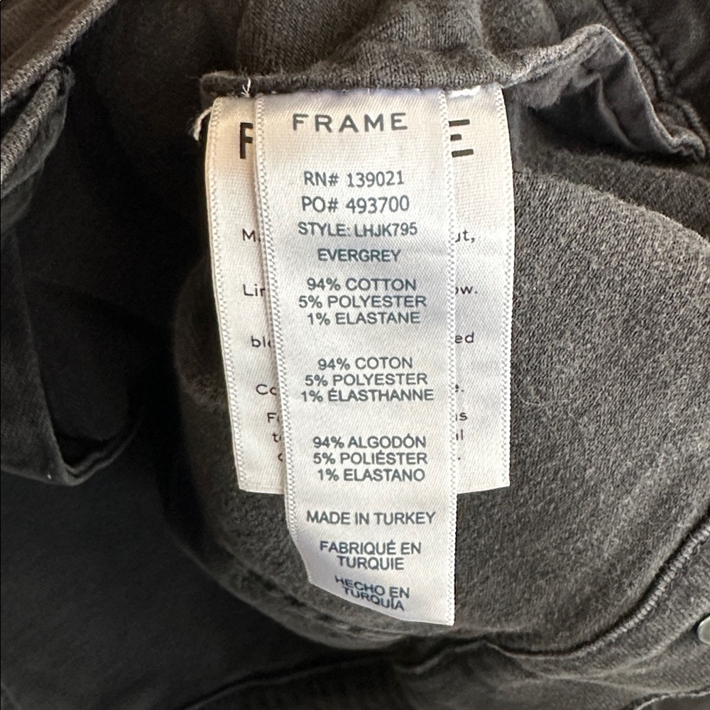 NWT Frame Heritage Denim Trucker Jacket Size XL Faded Black - Picture 7 of 9